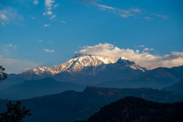 Annapurna I covered in clouds
